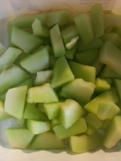 A picture of Frozen melon bites.