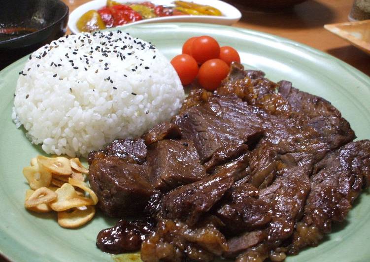 Miso-Marinated Steak (White rice is a must with this)