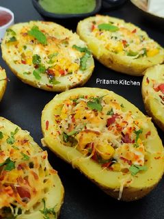 बेक्ड चीज़ पोटैटो (baked cheese potato recipe in Hindi) रेसिपी मुख्य फोटो