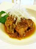 Easy Pork Shoulder Kakuni (Simmered Pork Cubes) with Leeks
