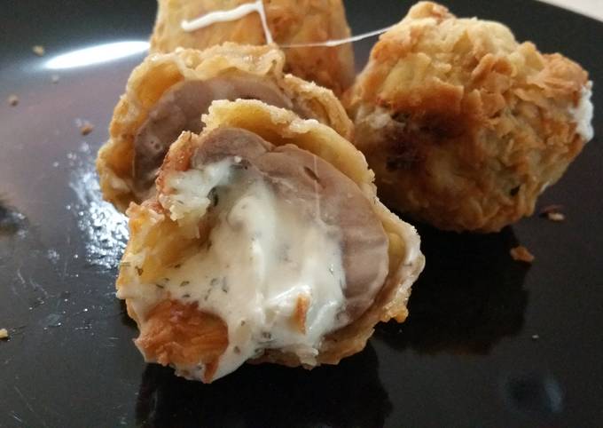 How to Prepare Flavorful Garlic cheese stuffed shrooms