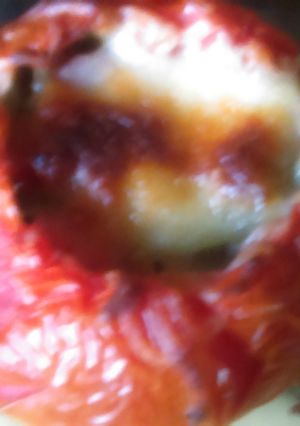 A picture of Ashley stuffed tomatos.