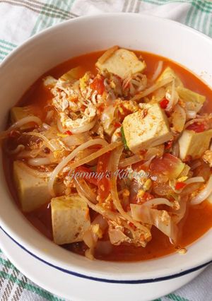 Foto resep Sundubu-jjigae (순두부찌개) Sup Tahu Pedas Korea