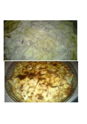 صورة لوصفة غراتان بصلصة الجبن