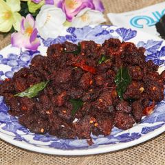 A picture of Kerala Thattukada Style Chilli Beef Roast.