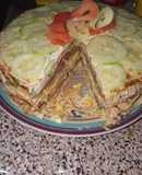 Torta de panqueques salada