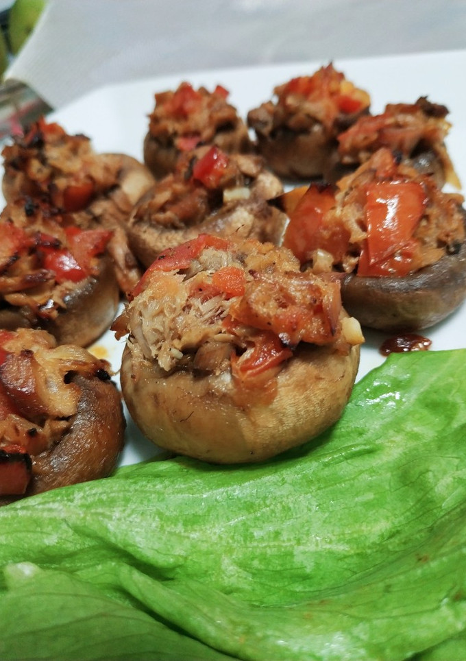 Una foto de Champiñones rellenos de atún