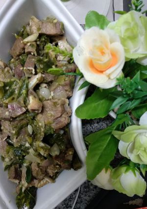 Foto resep Lidah sapi cabai hijau