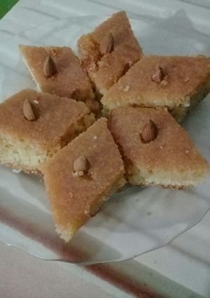 صورة لوصفة بسبوسة