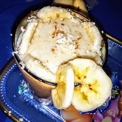 A picture of Banana smoothie with jaggery.