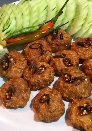 รูปของ ลาบหมูทอดไร้น้ำมัน