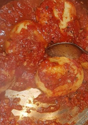 Una foto de Mega ñoquis de papa rellenos de acelga