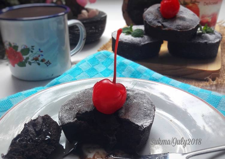 Resep Choco Berry Lava Cake Anti Gagal