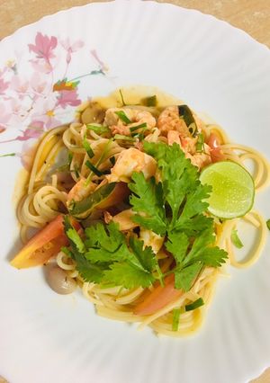 รูปของ สปาเก็ตตี้ต้มยำกุ้ง