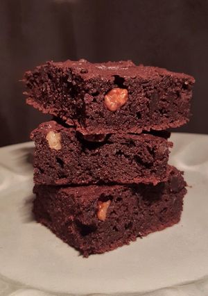 Una foto de Brownies de boniato o camote