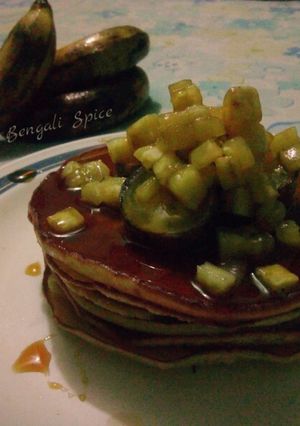 A picture of Caramel-Banana Pancakes 🍳.