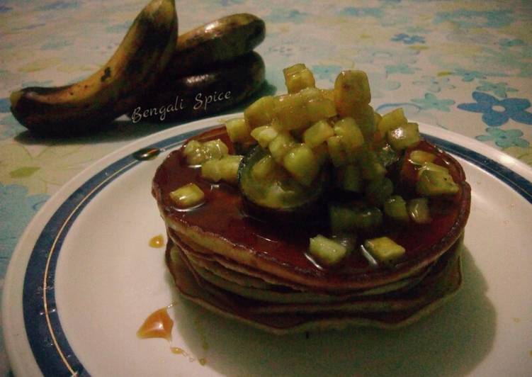 Caramel-Banana Pancakes π³