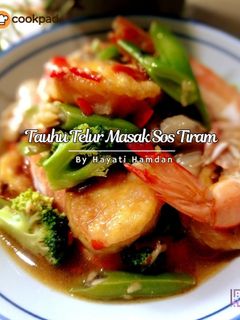 Gambar Tauhu Telur Masak Sos Tiram