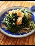 Simmered Mizuna and Aburaage in Sauce