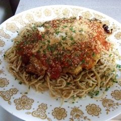 A picture of Sarah's Super Chicken Parmesan.