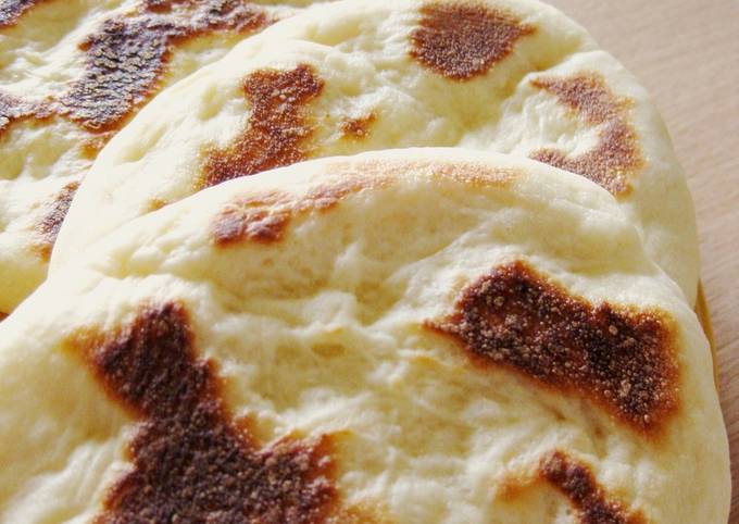 Simple Way to Prepare Homemade Light and Puffy Homemade Naan Bread in a Pan
