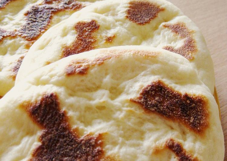 Light and Puffy Homemade Naan Bread in a Pan