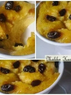 A picture of Healthy bread pudding for breakfast.