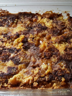 A picture of Spiced Apple and Cinnamon Dump Cake.