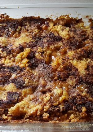 A picture of Spiced Apple and Cinnamon Dump Cake.