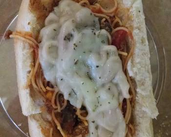 The New Way Make Recipe Spaghetti sandwich Restaurant Style