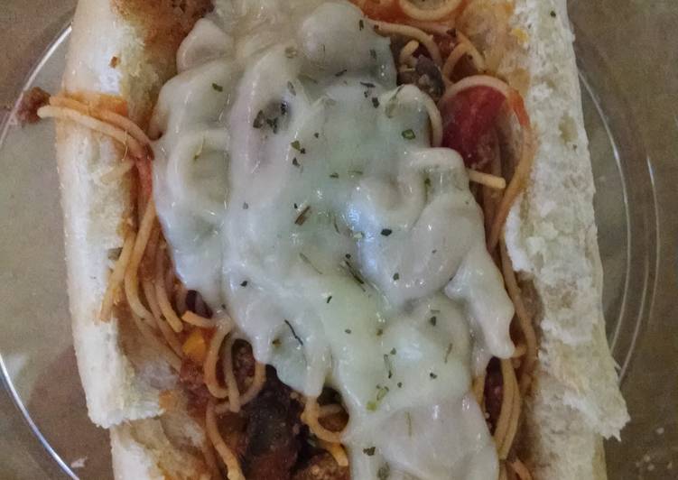Recipe of Any-night-of-the-week Spaghetti sandwich