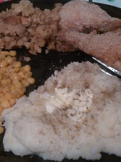 A picture of Oven baked breaded chicken drums.