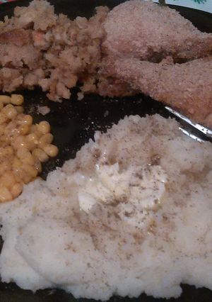 A picture of Oven baked breaded chicken drums.