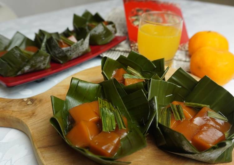 Cara Gampang Menyiapkan Kue keranjang kukus jeruk Anti Gagal