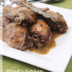 A picture of Filipino Chicken Adobo Simmered in Coconut Milk.