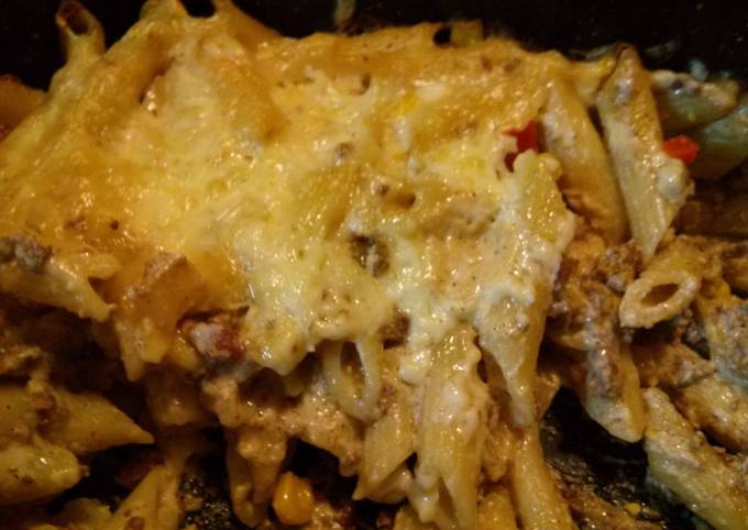 Steps to Make Andrew Copley Beefy penne carbonara pasta