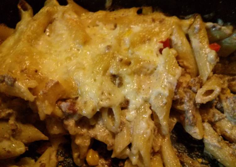 Recipe of Perfect Beefy penne carbonara pasta