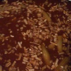 A picture of Cheap beefy mushroom soup.