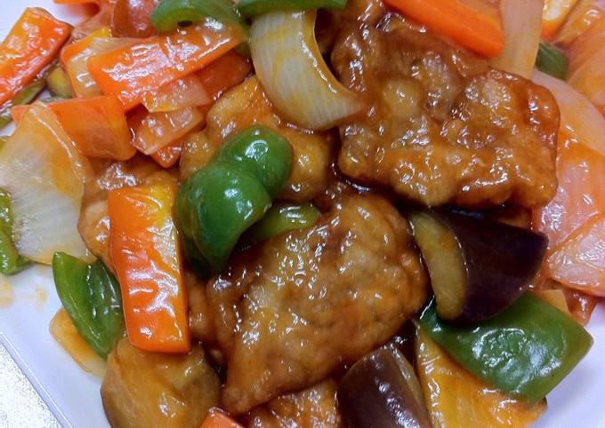 Easiest Way to Prepare Super Quick Homemade Non-Fried Healthy Sweet and Sour Pork with Pork Loin