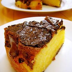 A picture of So Easy! Moist Chocolate Butter Cake made with Pancake Mix.