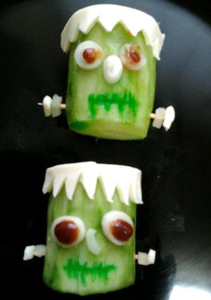 A picture of Ladybirds Frankenstein Cucumbers.