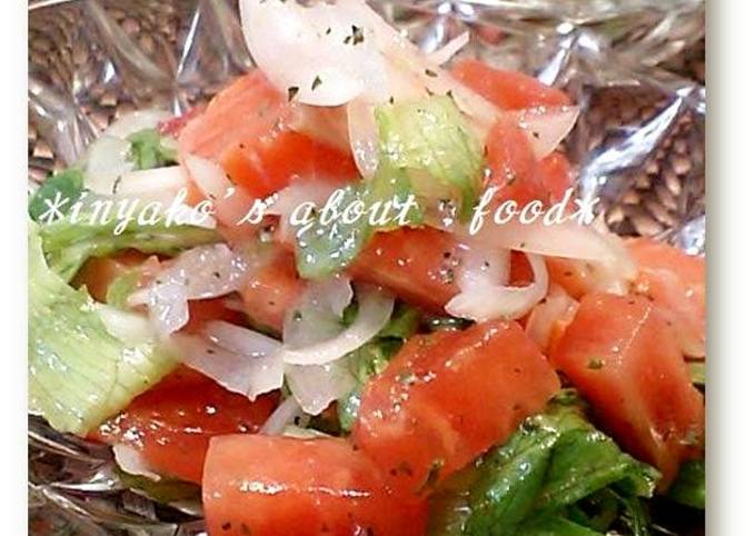 Tomato and Salmon Red Marinated Salad