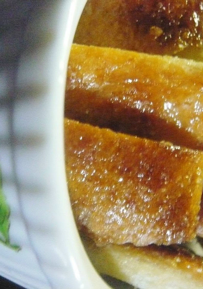 A picture of 10 Minute Bread Crusts Rusk in the Frying Pan.