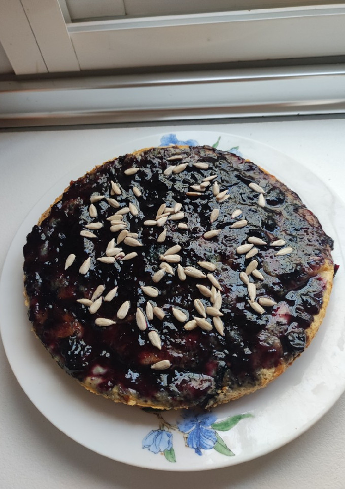Una foto de Tarta de aprovechamiento con ensaimada y mermelada