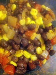 A picture of Black bean and corn grilled salsa.