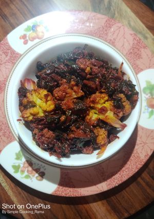 A picture of Lal Saag with Gobhi.