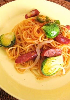 A picture of Pasta Napolitan for Adults - A Cafe-style Lunch.