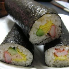 A picture of Salad Sushi Rolls - Great for Festive Occasions.