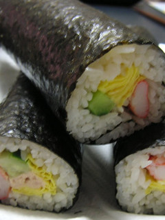 A picture of Salad Sushi Rolls - Great for Festive Occasions.