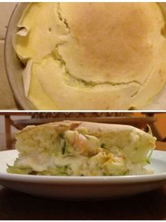 Una foto de Tarta de verduras con masa de queso crema